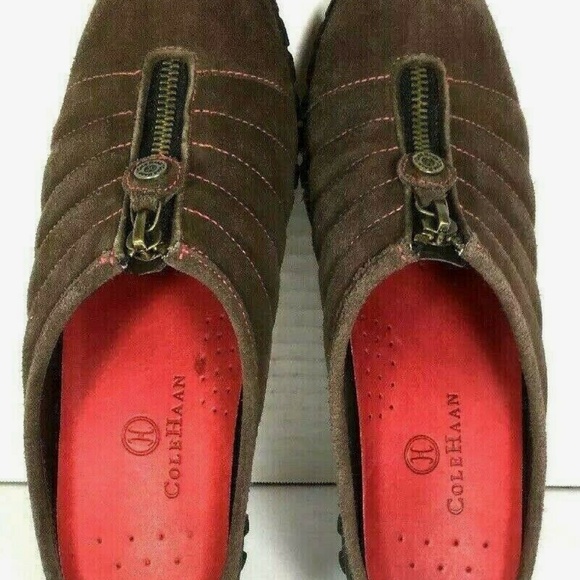 Cole Haan Brown Suede Mules Clogs Size US 6 B - Picture 3 of 8